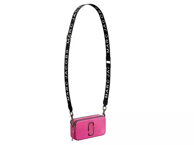 Marc Jacobs Snapshot Bag Leather Pink Low-poly 3D model