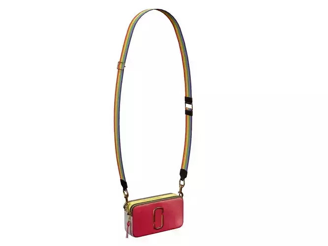 Marc Jacobs Snapshot Bag Leather Rainbow Low-poly 3D model