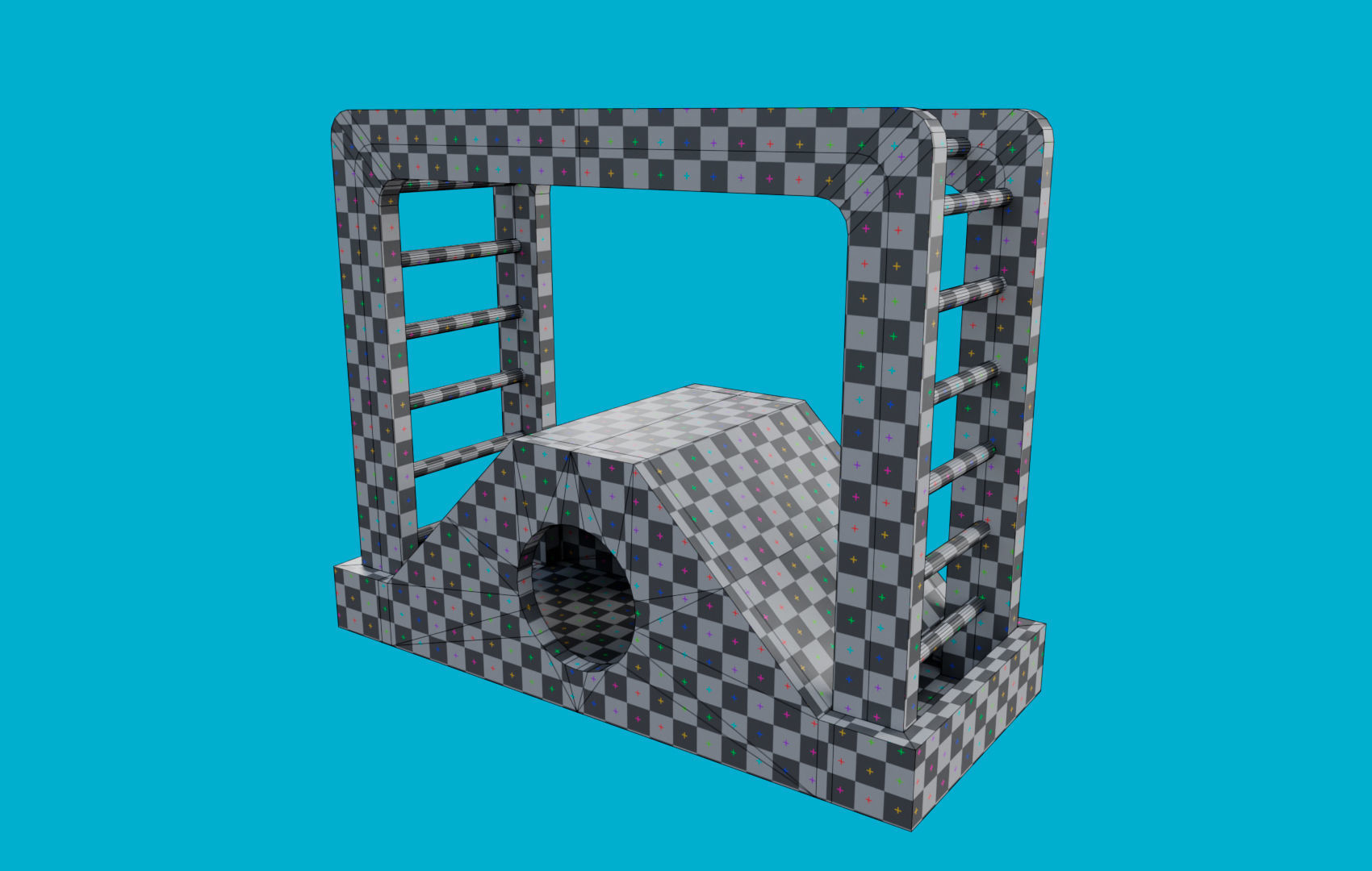 Climbing Ladders For Hamster Low-poly 3D model_21