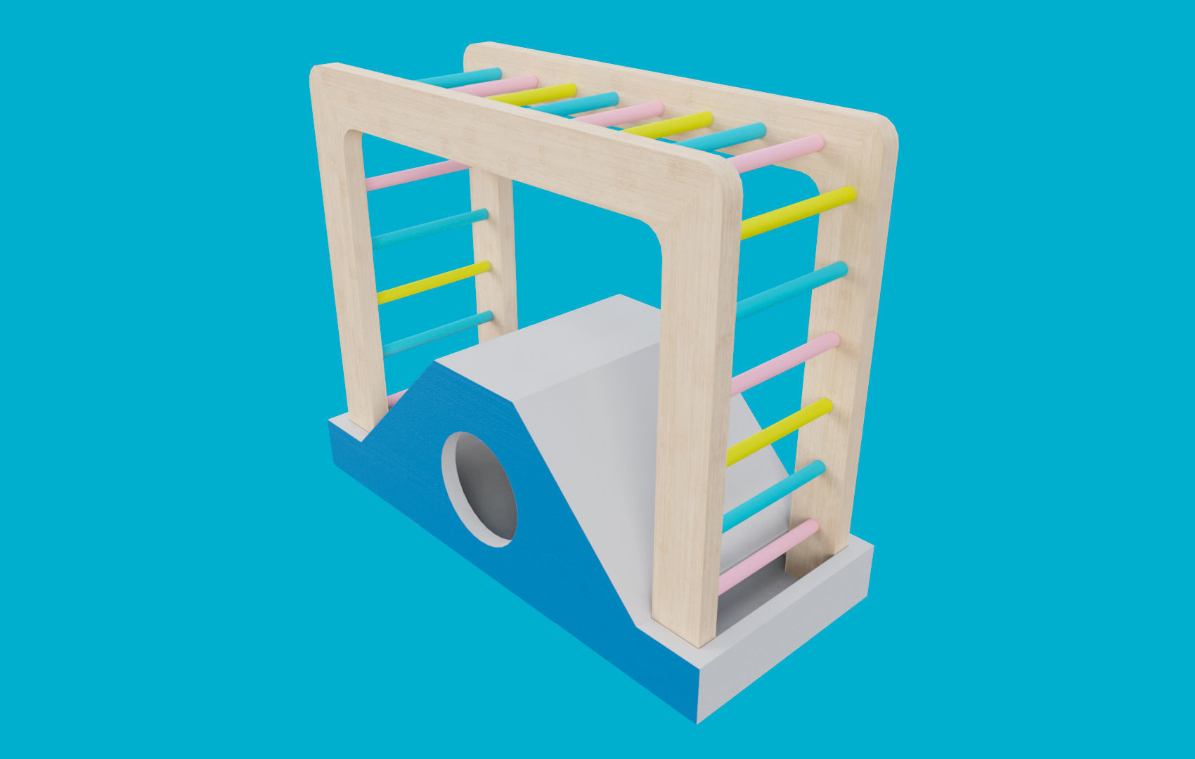 Climbing Ladders For Hamster Low-poly 3D model_5
