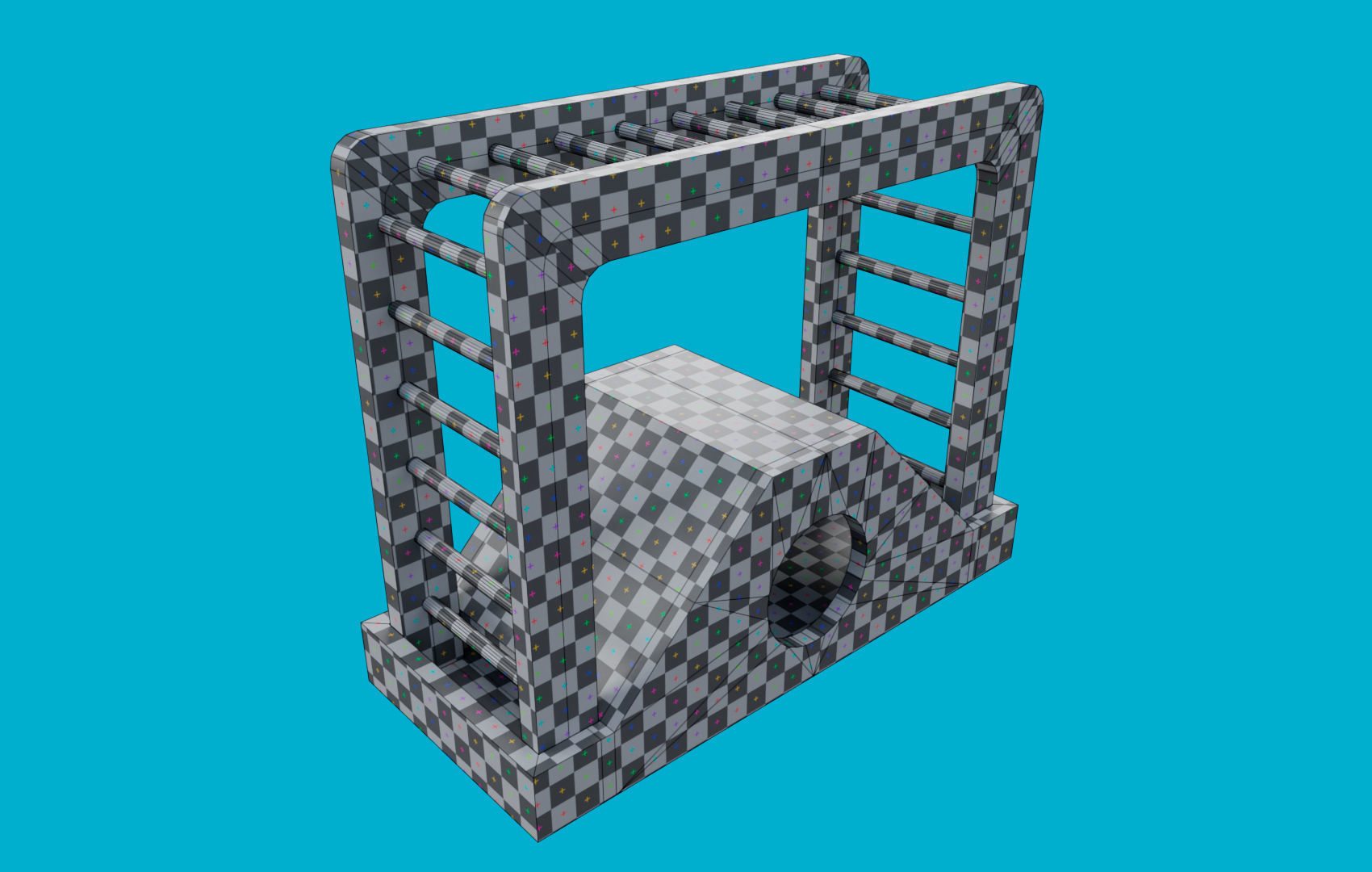 Climbing Ladders For Hamster Low-poly 3D model_10