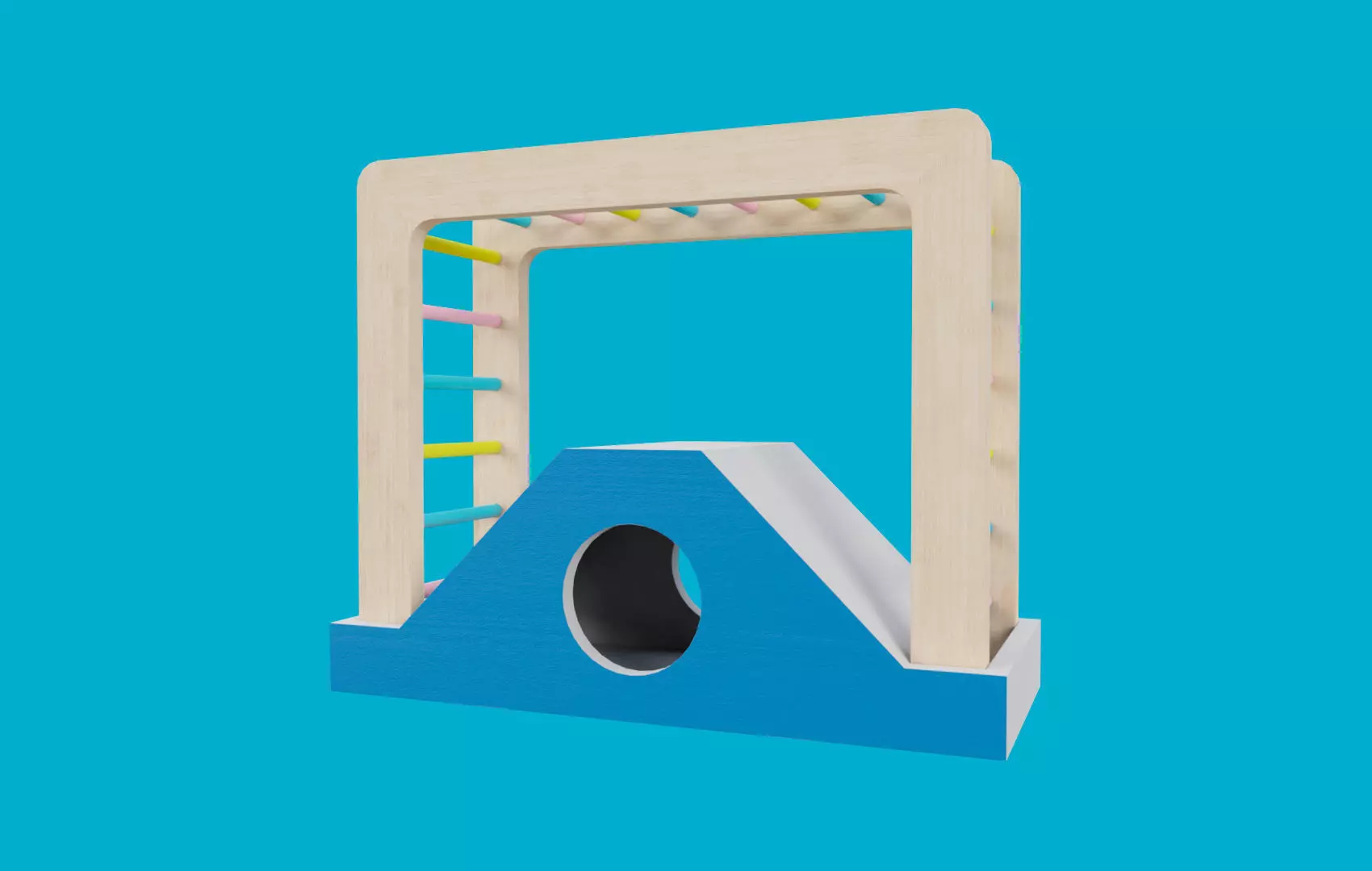 Climbing Ladders For Hamster Low-poly 3D model_0