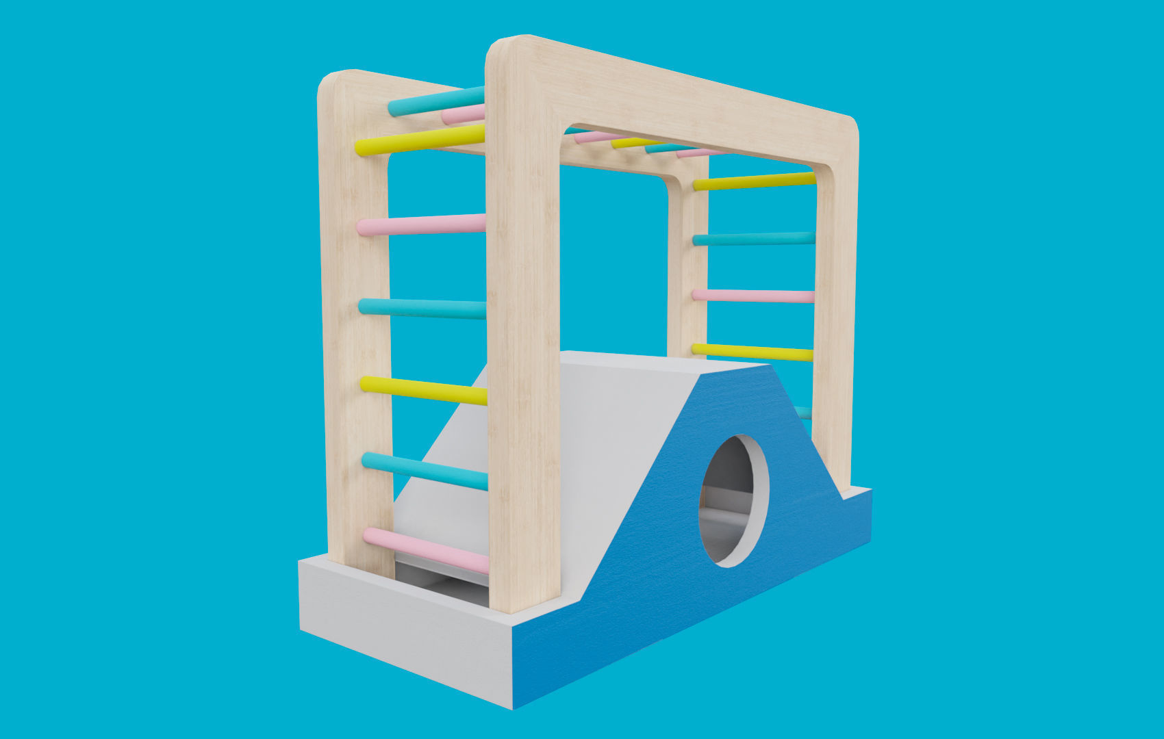 Climbing Ladders For Hamster Low-poly 3D model_6