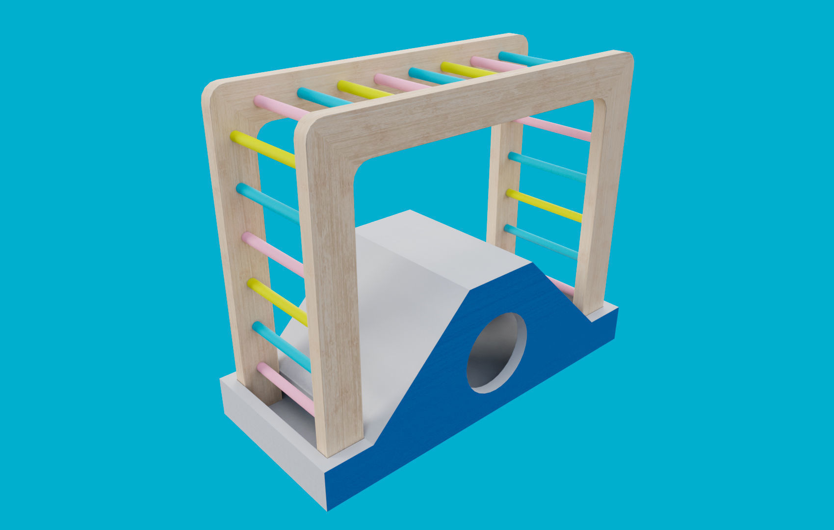 Climbing Ladders For Hamster Low-poly 3D model_2