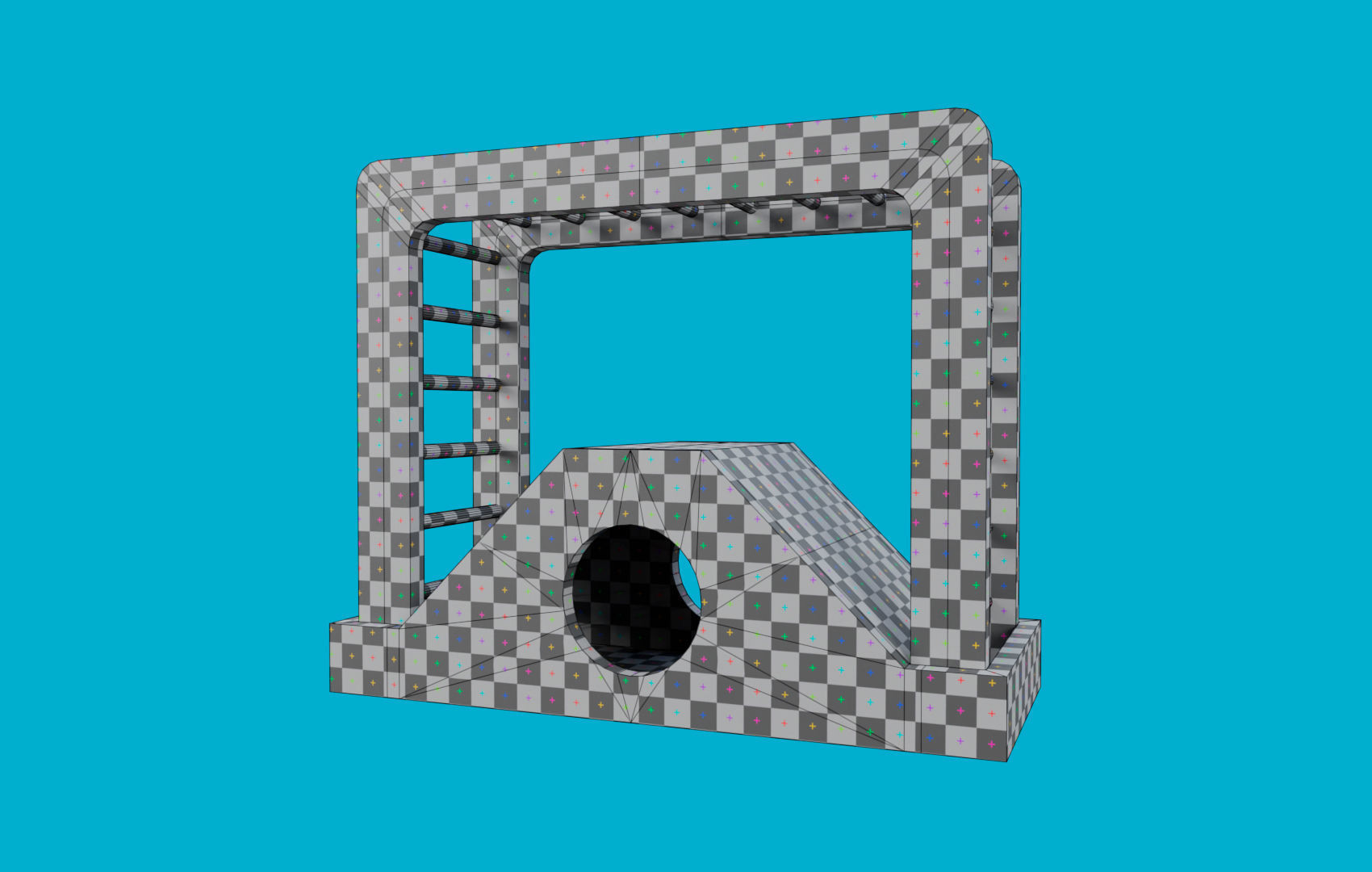 Climbing Ladders For Hamster Low-poly 3D model_17