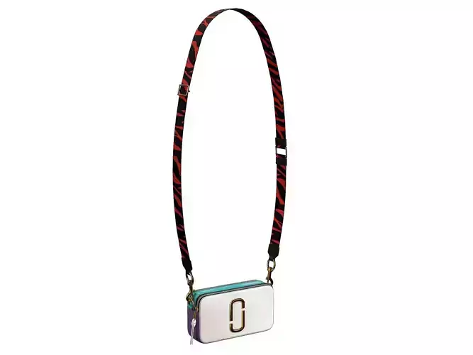 Marc Jacobs Snapshot Bag Leather Red Zebra Low-poly 3D model