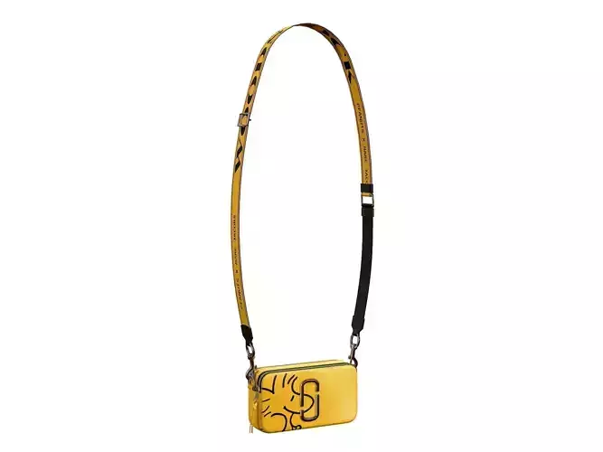 Marc Jacobs Snapshot Bag Leather Yellow Woodstock Low-poly 3D model