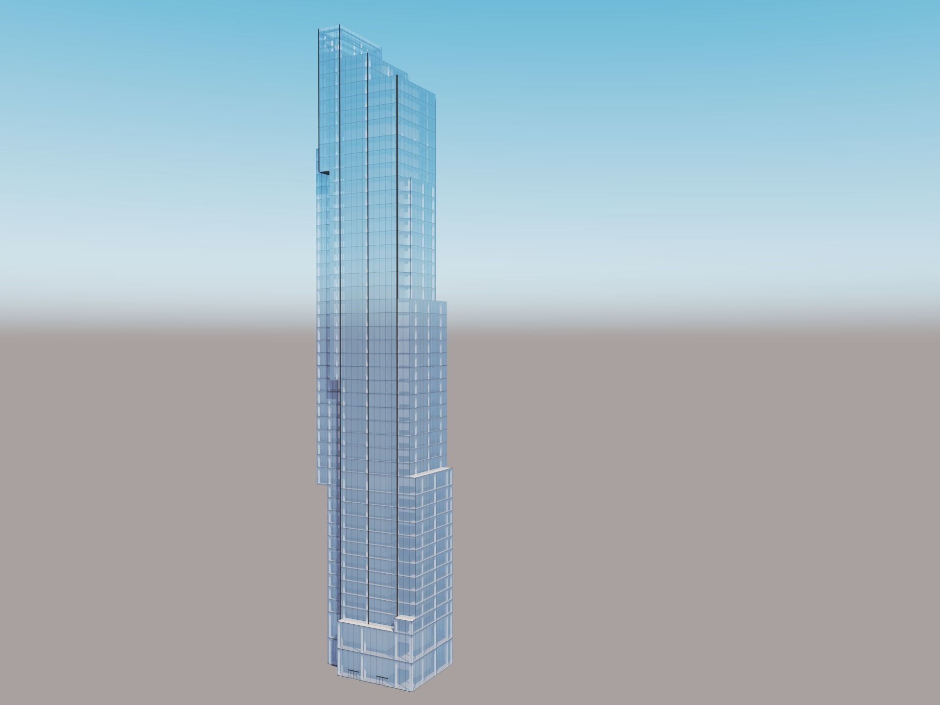 45 Park Place New York Low-poly 3D model_2