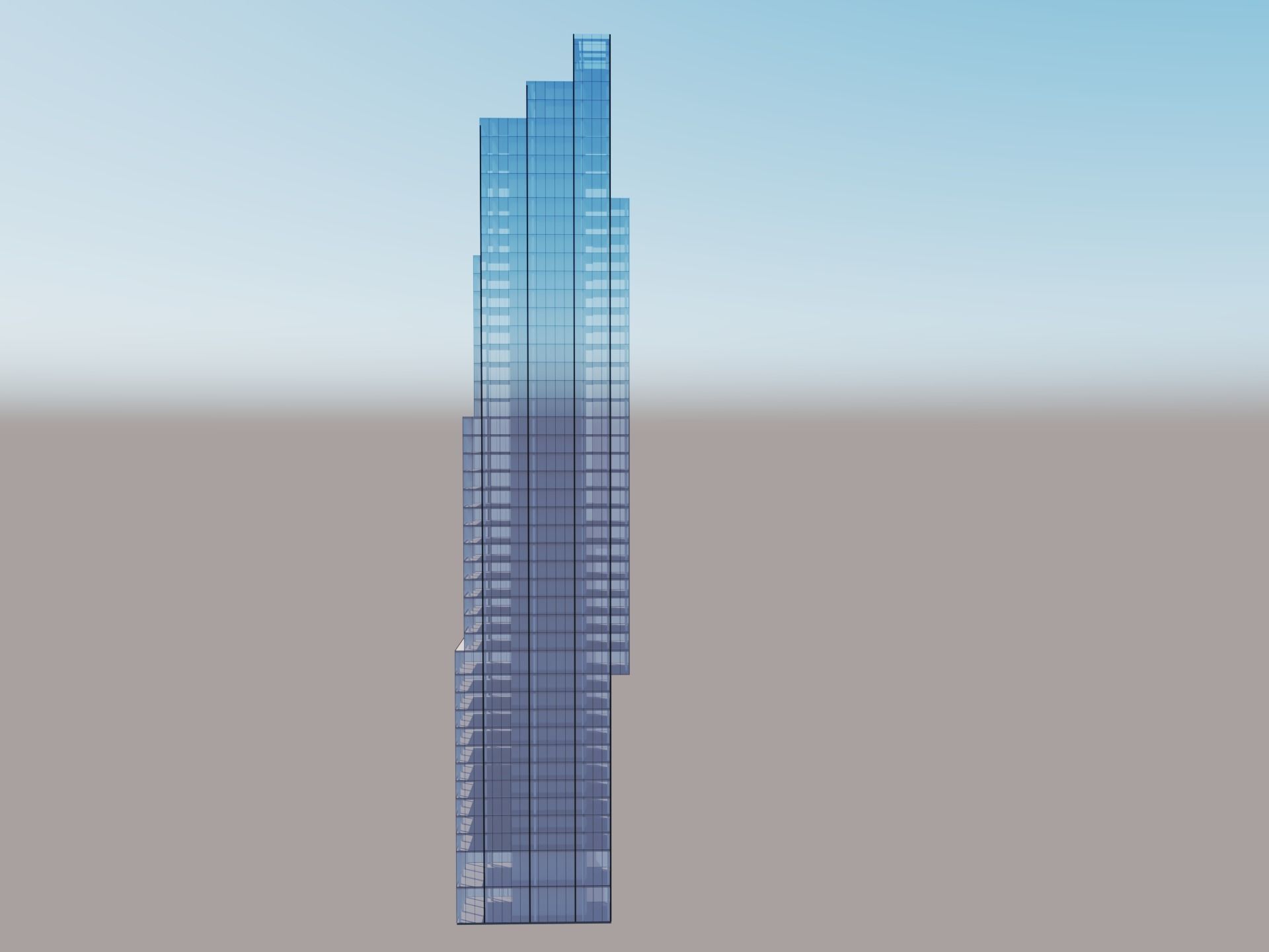 45 Park Place New York Low-poly 3D model_5