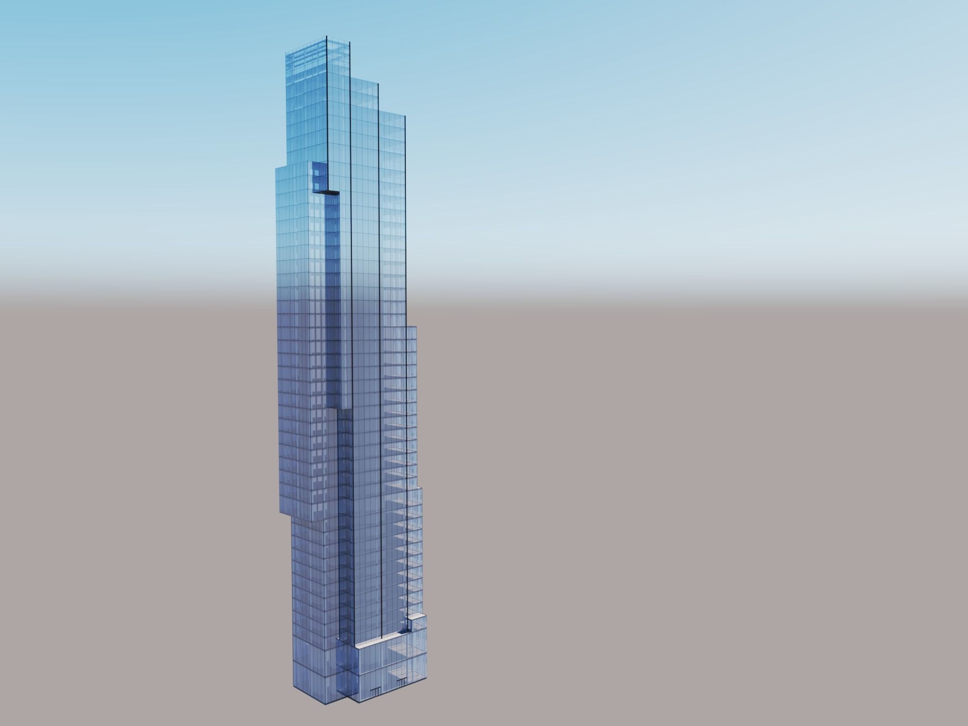 45 Park Place New York Low-poly 3D model_1