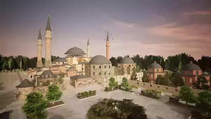 Hagia Sophia Ayasofya Turkey - 3D model Low-poly 3D model