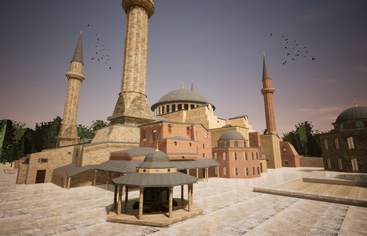 Hagia Sophia Ayasofya Turkey - 3D model Low-poly 3D model_1