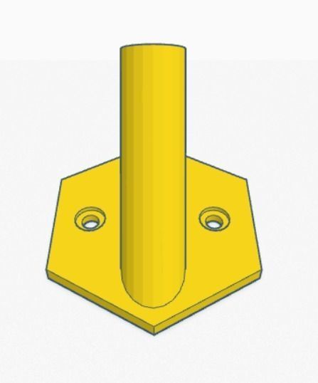 Cat Toy Wall Mount for Stick Type Cat Toys 3D print model_4