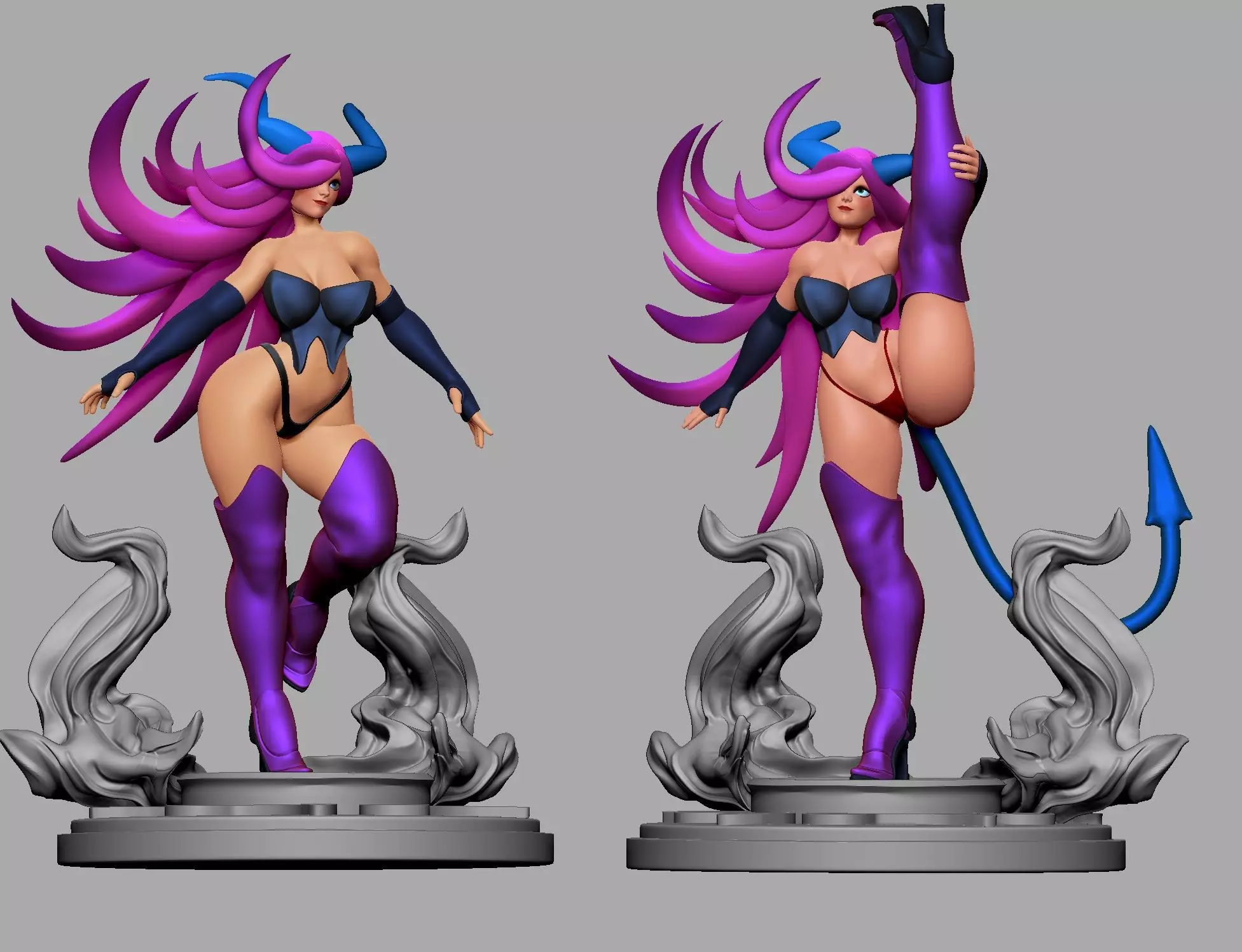 Demon girl v1 and v2 3D print model_0