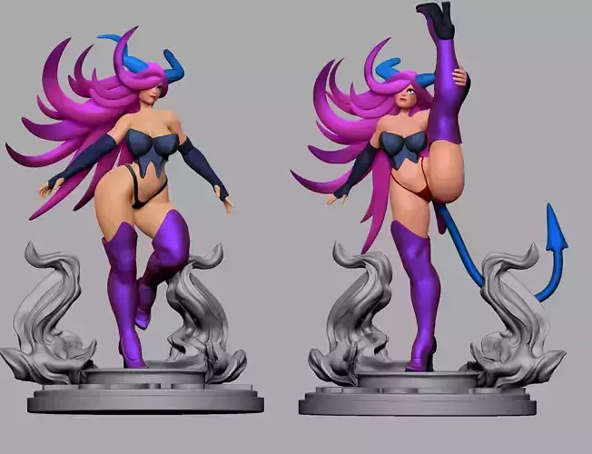 Demon girl v1 and v2 3D print model