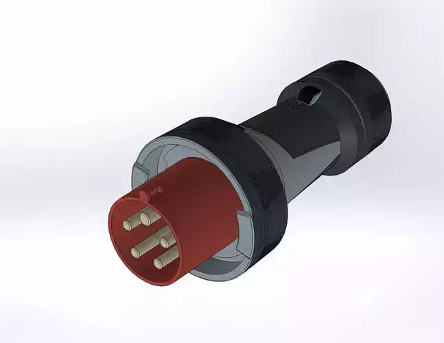 Stecker PowerTOP Xtra 63A 5P IP67 3D model