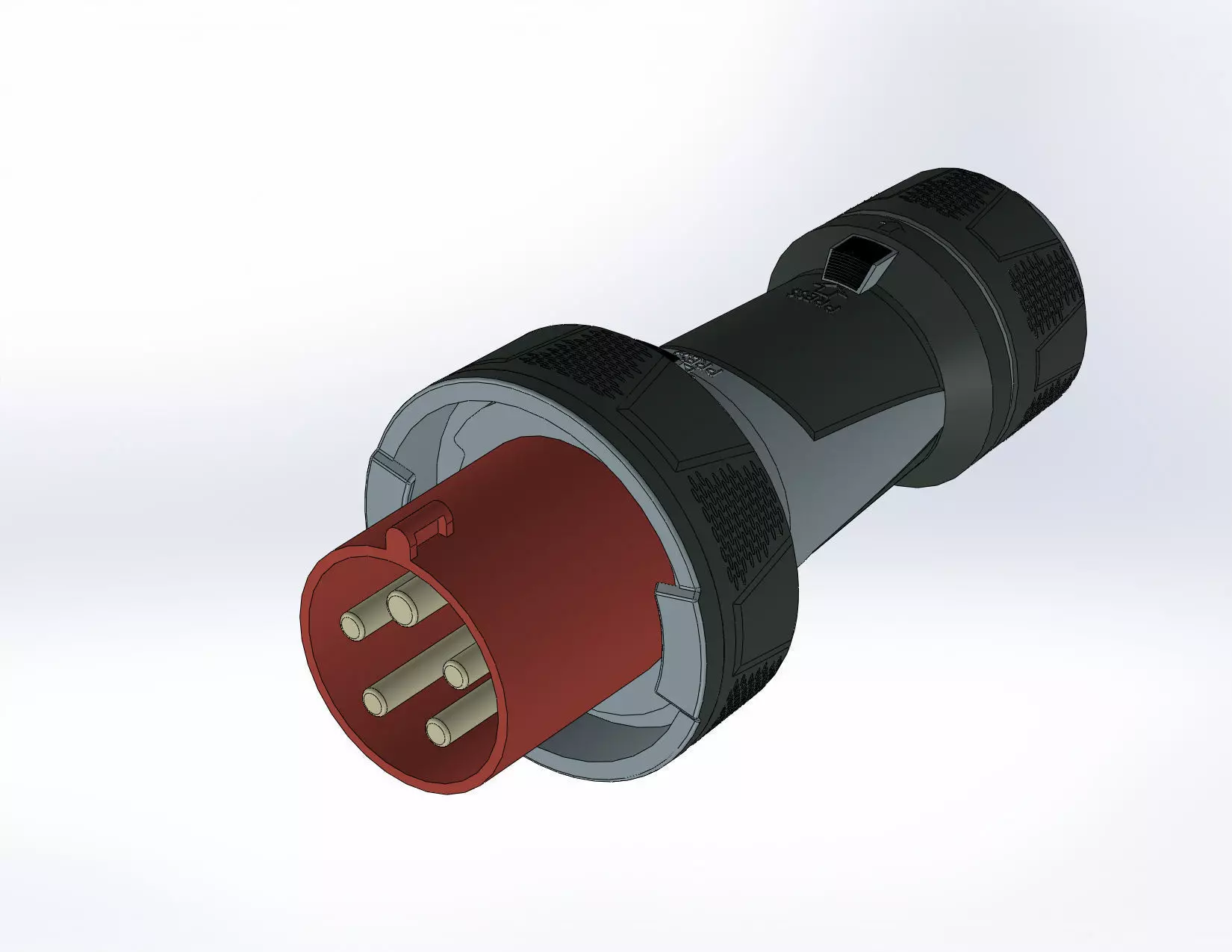 Stecker PowerTOP Xtra 63A 5P IP67 3D model_0