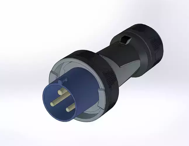 Stecker PowerTOP Xtra 63A 3P IP67 3D model