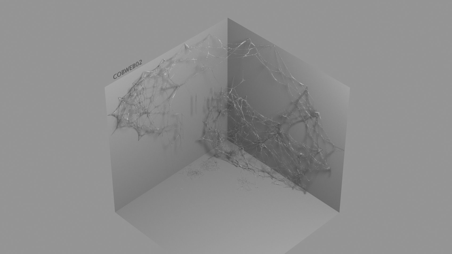 Cobwebs Collection open door with spider webs 3D model_39