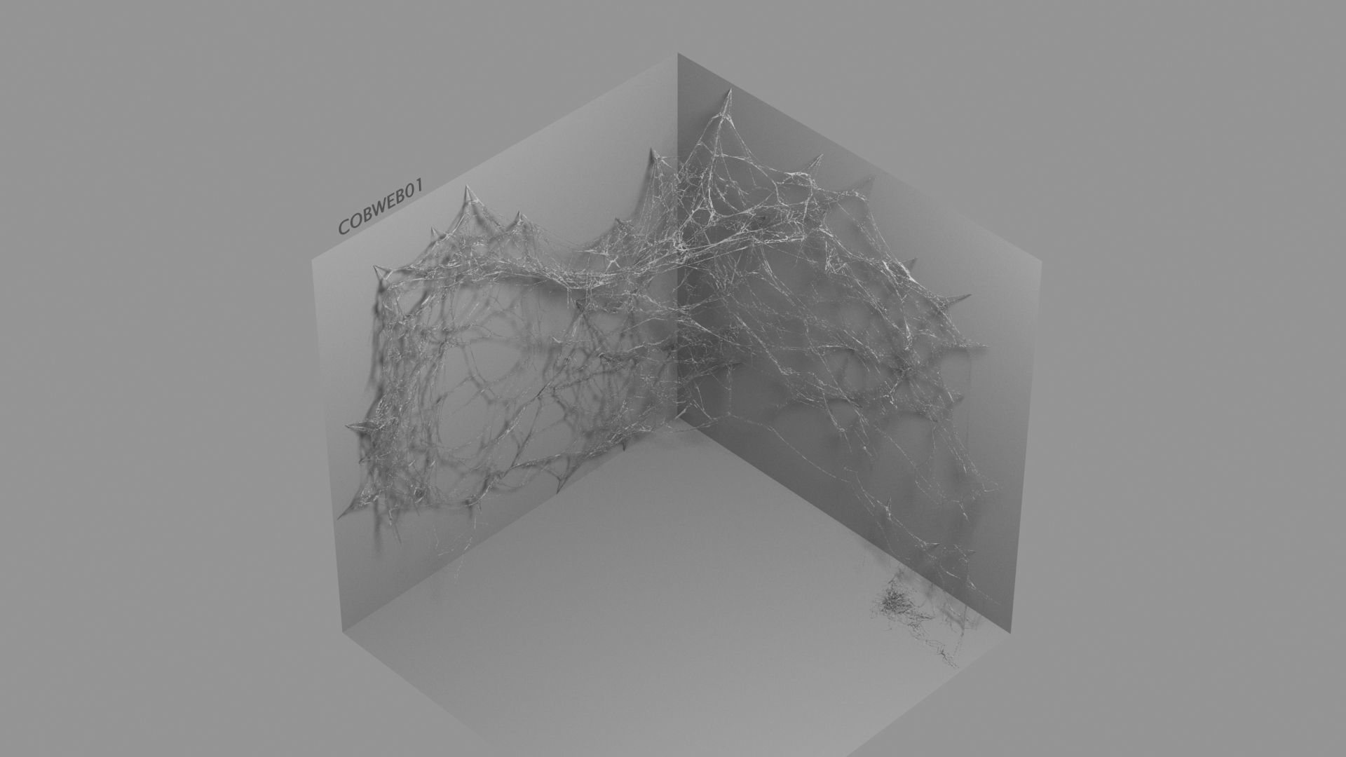 Cobwebs Collection open door with spider webs 3D model_33