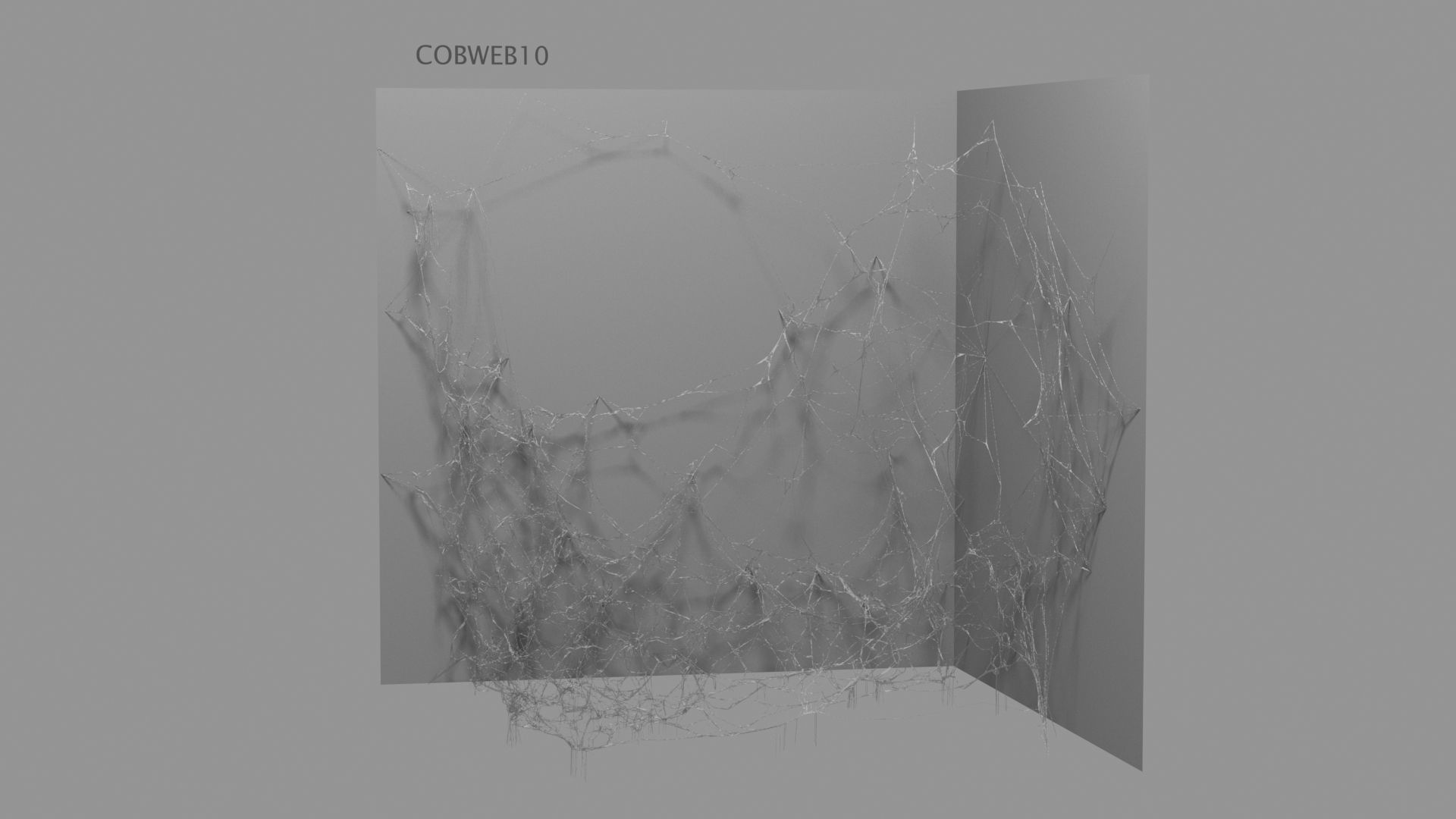 Cobwebs Collection open door with spider webs 3D model_4