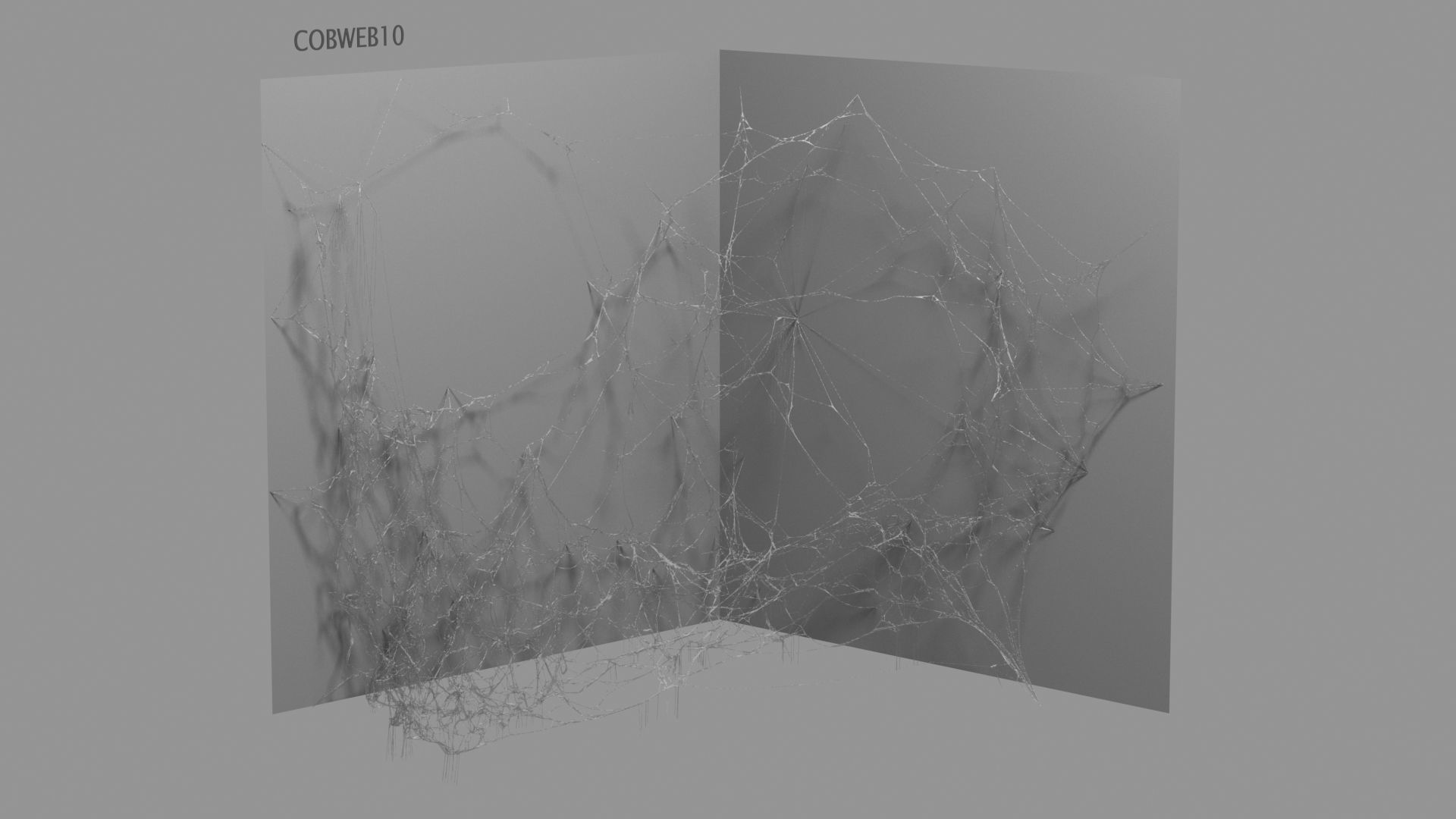 Cobwebs Collection open door with spider webs 3D model_2