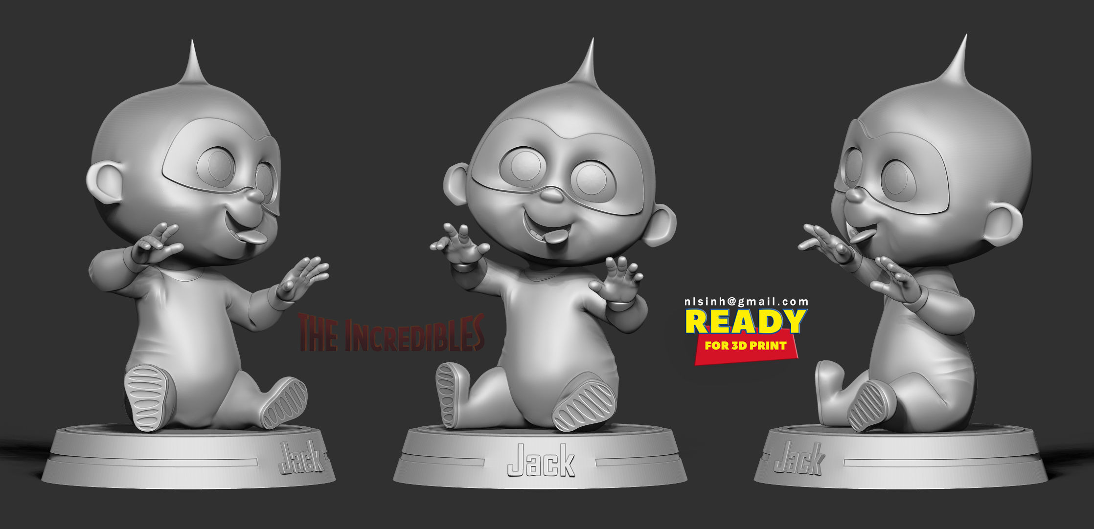 Jack-Jack Parr - Incredibles Fanart 3D print model_5