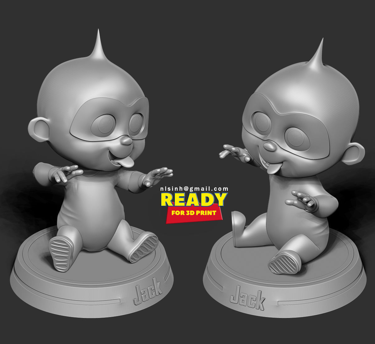 Jack-Jack Parr - Incredibles Fanart 3D print model_3