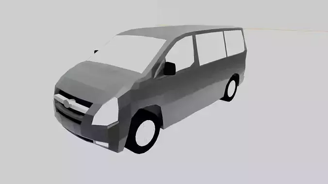 MPV model low poly van Low-poly 3D model MPV model low poly van Low-poly 3D model