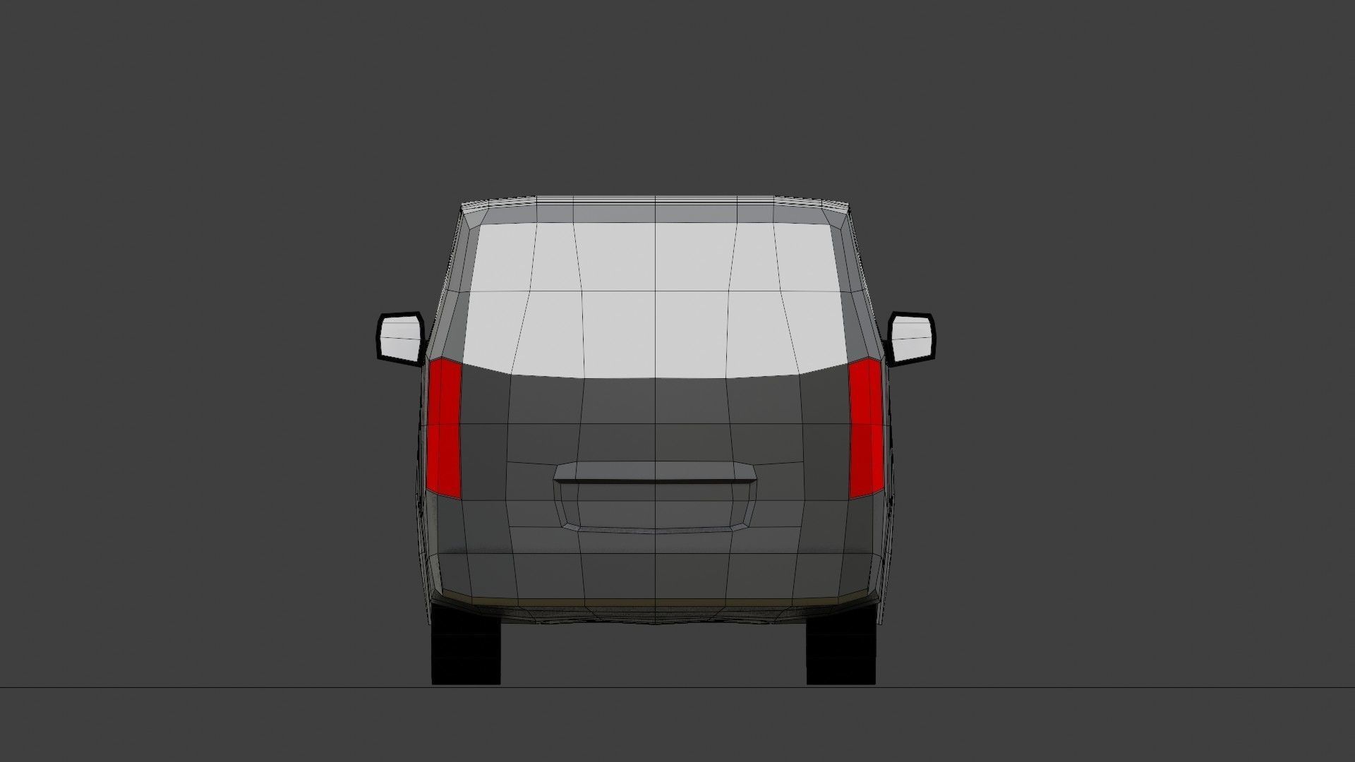 MPV model low poly van Low-poly 3D model_7