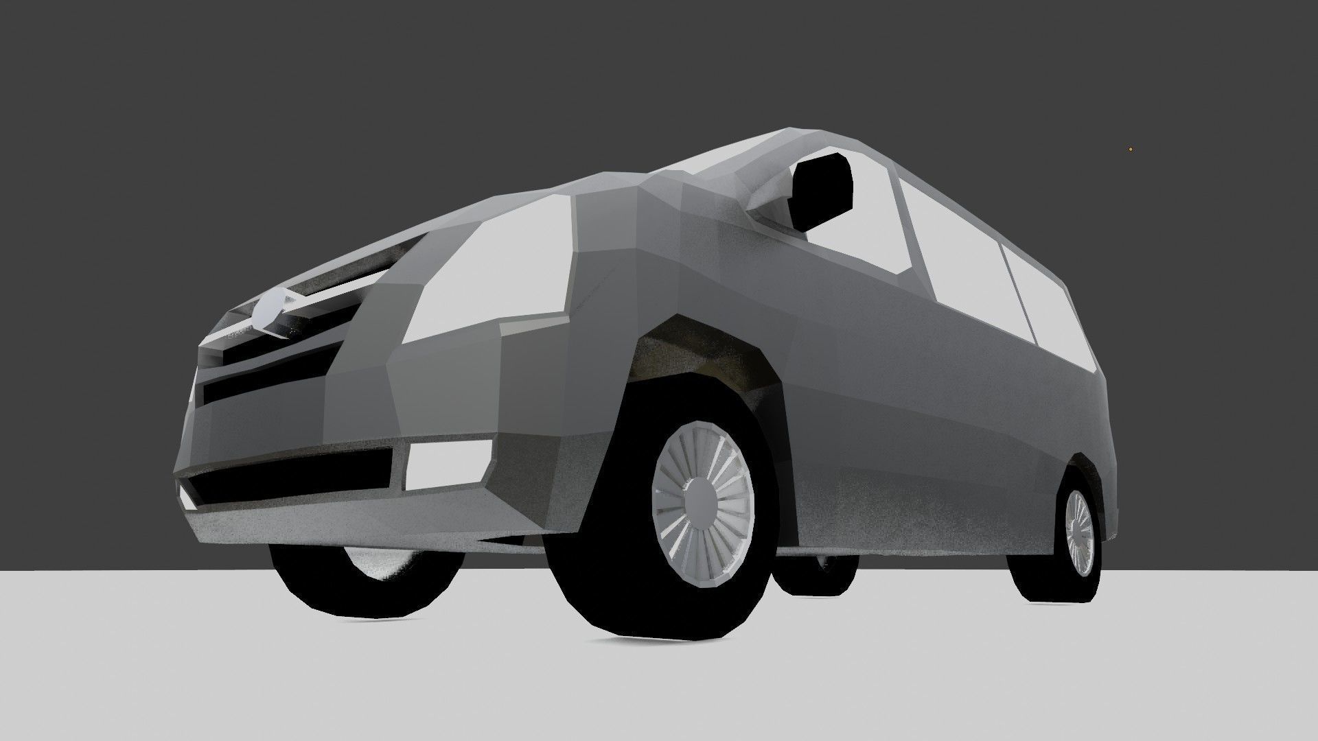 MPV model low poly van Low-poly 3D model_8