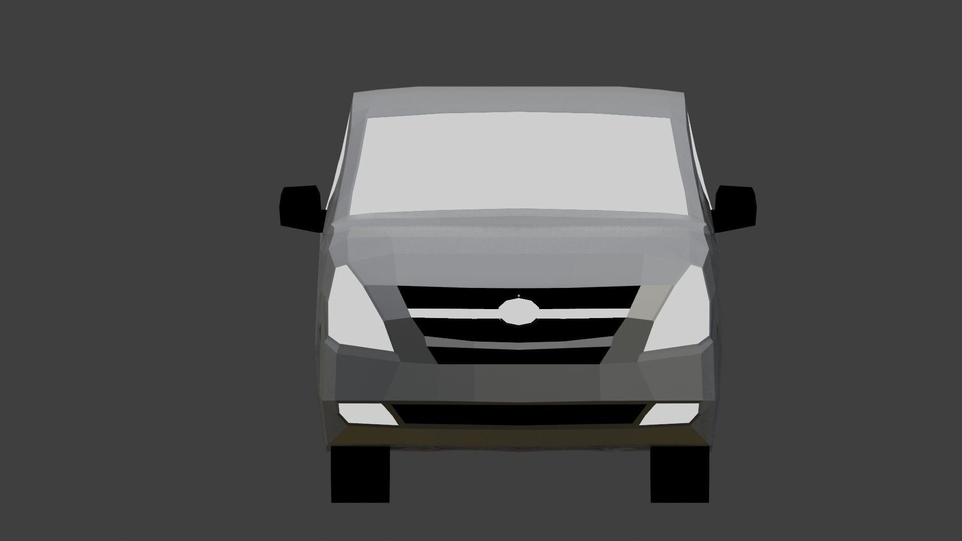 MPV model low poly van Low-poly 3D model_2