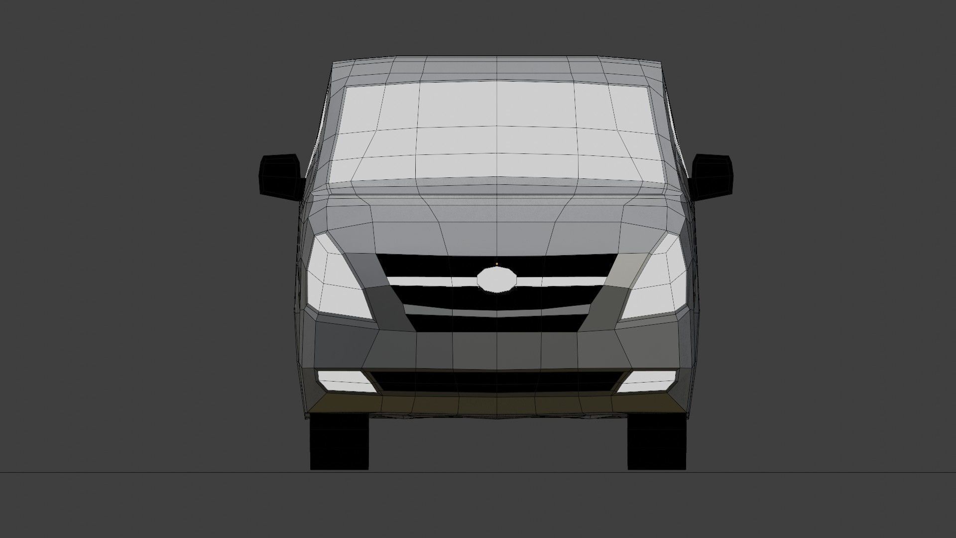 MPV model low poly van Low-poly 3D model_3