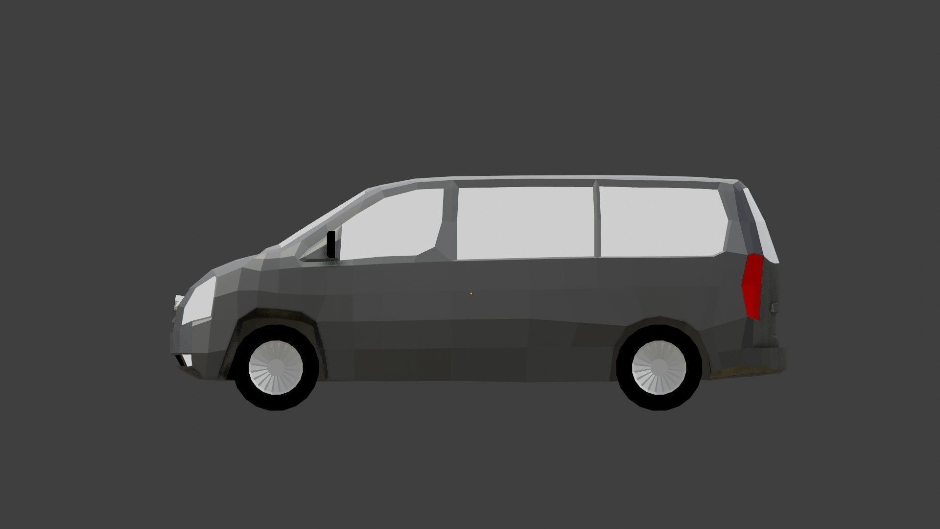 MPV model low poly van Low-poly 3D model_4