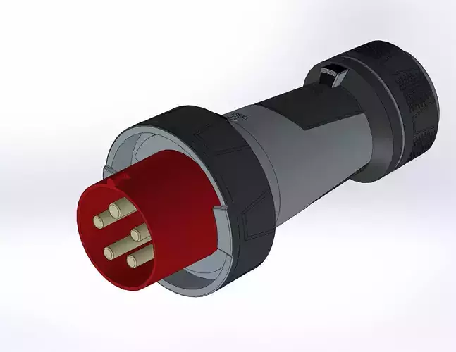 Stecker PowerTOP Xtra 125A 5P IP67 3D model