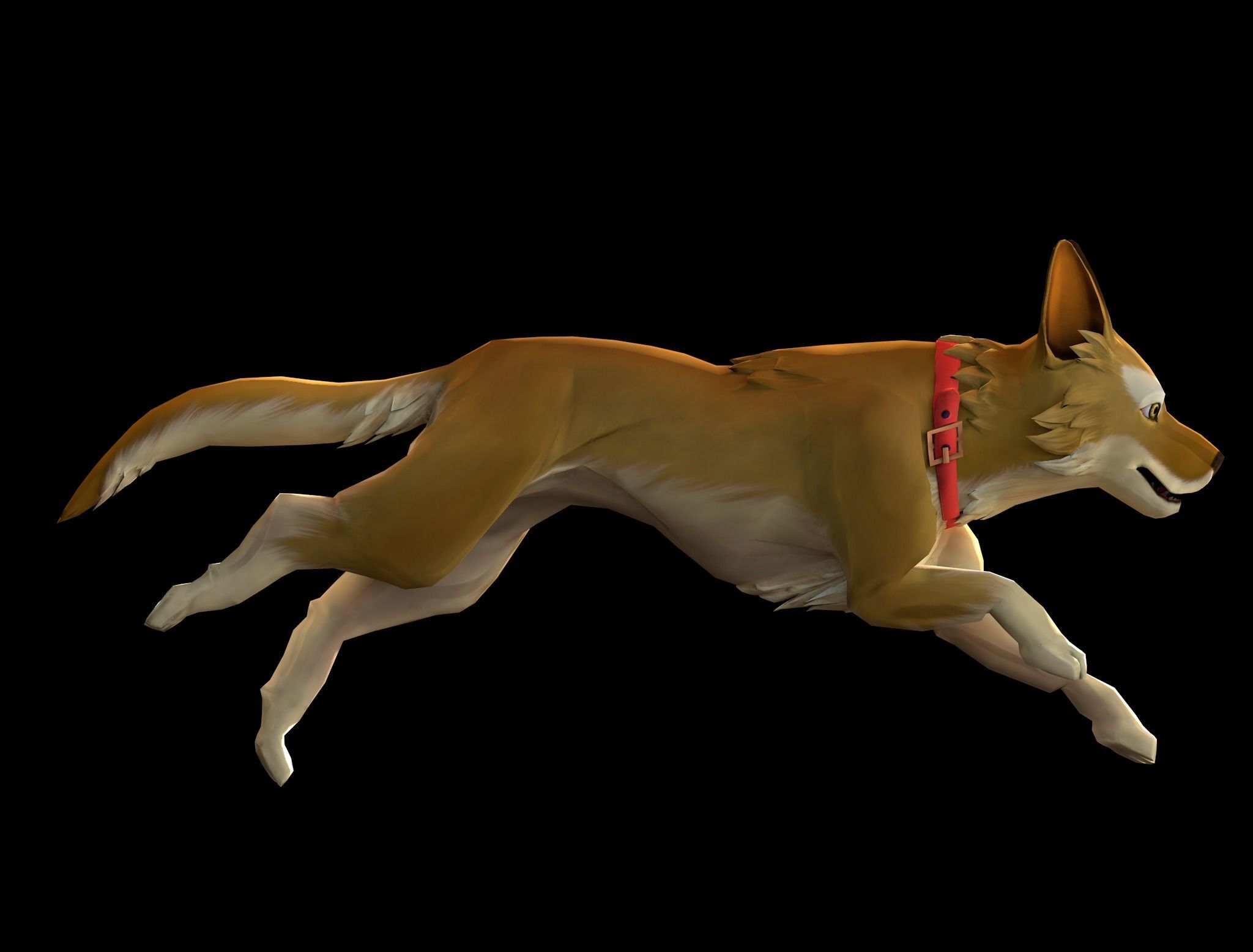 Cartoon Dog Low-poly 3D model_4