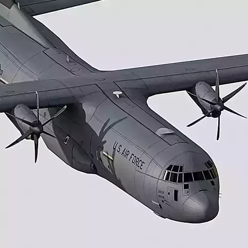C130 Super Hercules Low-poly 3D model