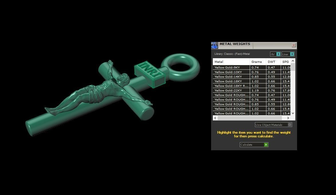 JESUS CROSS PENDANT SMALL SIZE 3D print model_8