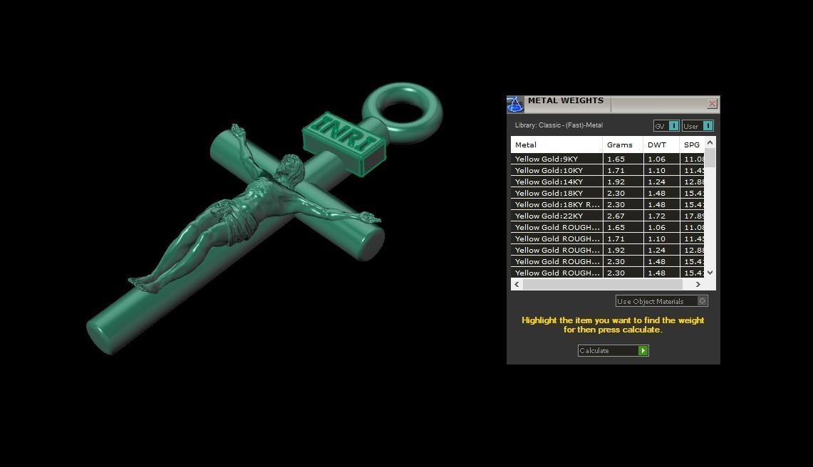 JESUS CROSS PENDANT MID SIZE 3D print model_8