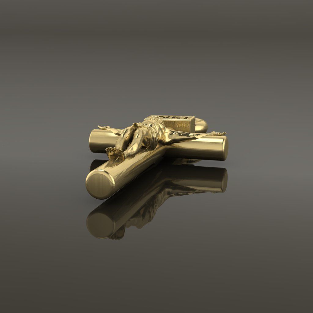 JESUS CROSS PENDANT MID SIZE 3D print model_5