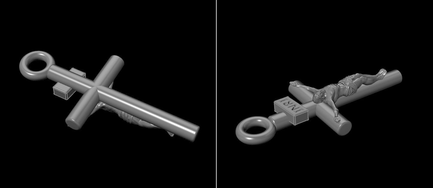 JESUS CROSS PENDANT MID SIZE 3D print model_12