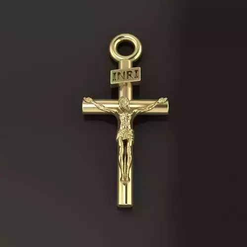 JESUS CROSS PENDANT MID SIZE 
