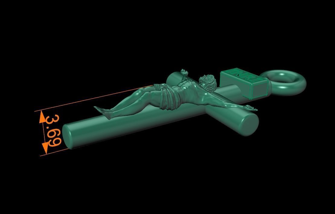 JESUS CROSS PENDANT MID SIZE 3D print model_10