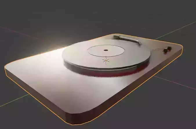Low poly vinyl player