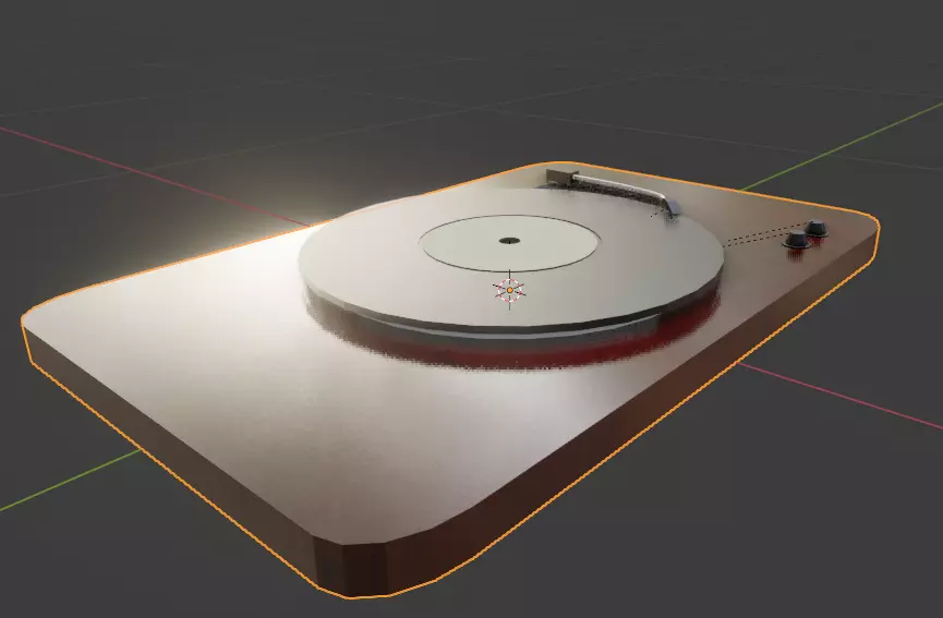 Low poly vinyl player Free 3D model