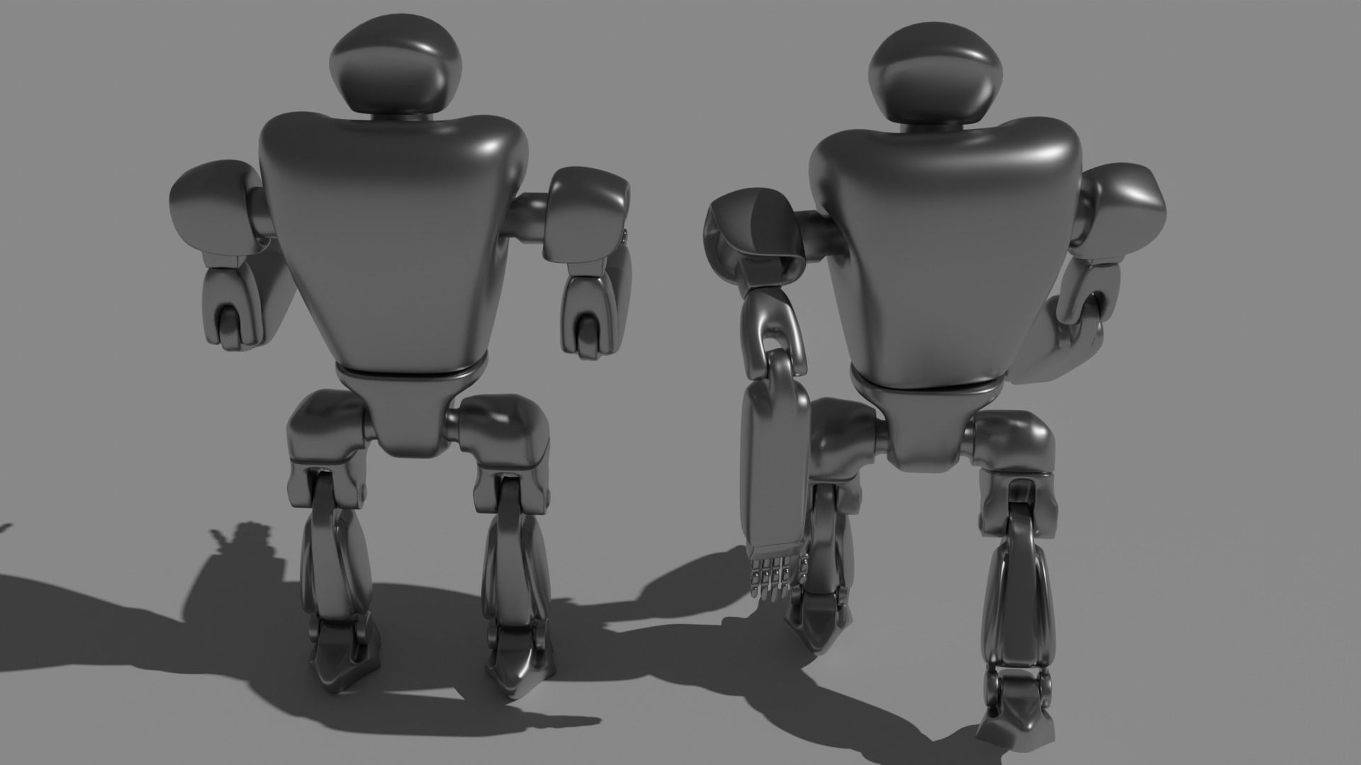 Simple Rigged Robot Low-poly 3D model_2