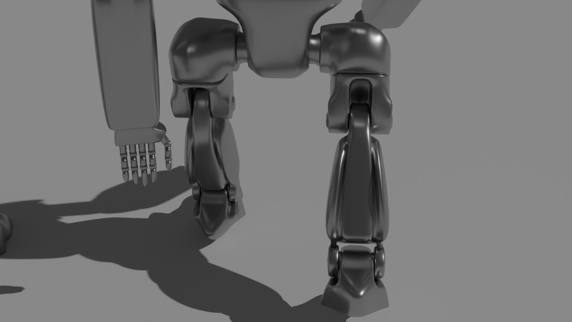 Simple Rigged Robot Low-poly 3D model_9