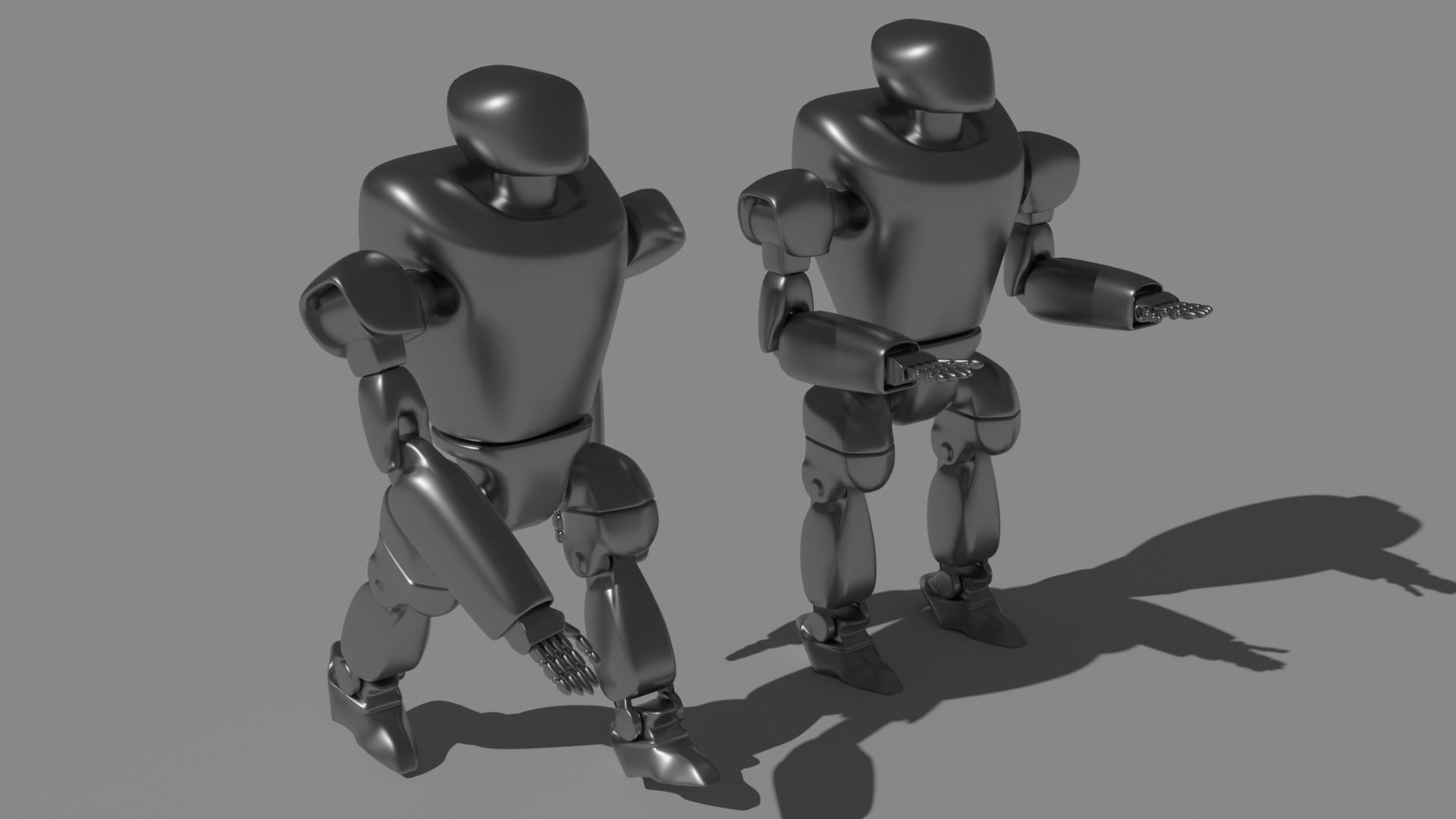Simple Rigged Robot Low-poly 3D model_5