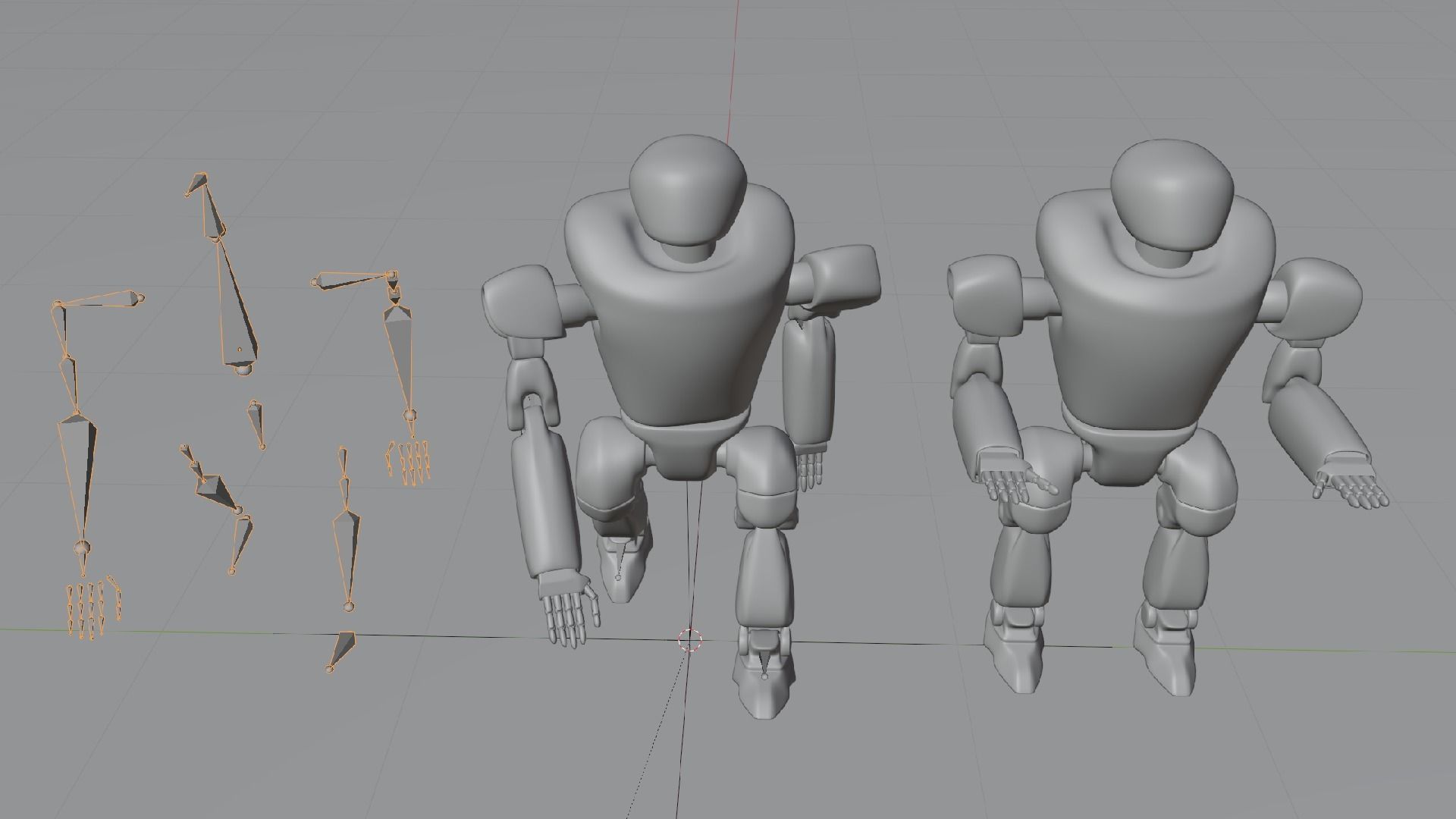 Simple Rigged Robot Low-poly 3D model_10