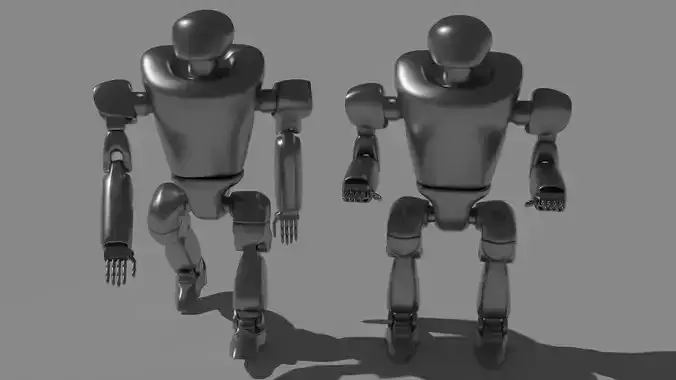 Simple Rigged Robot Low-poly 3D model